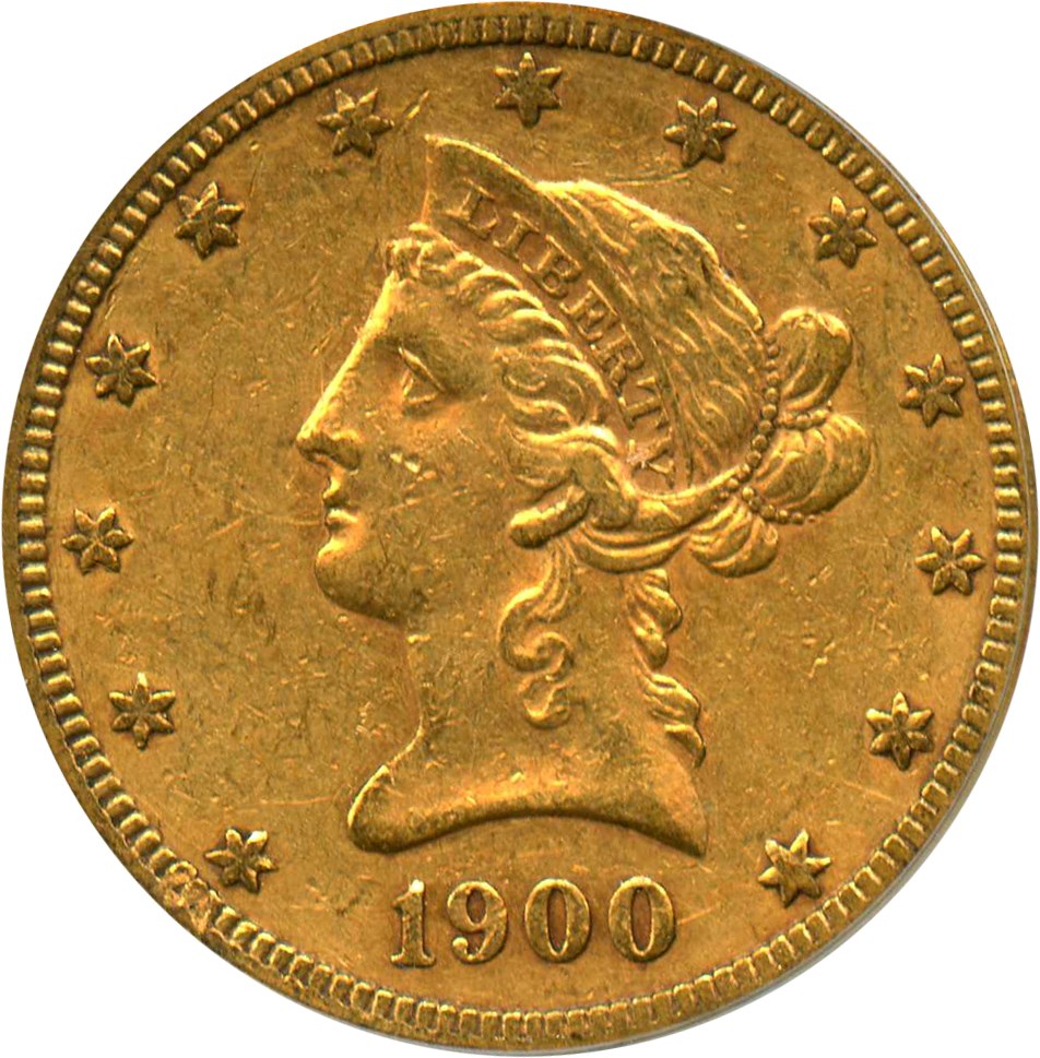 image for: 1900-S $10 PCGS XF45 (OGH)