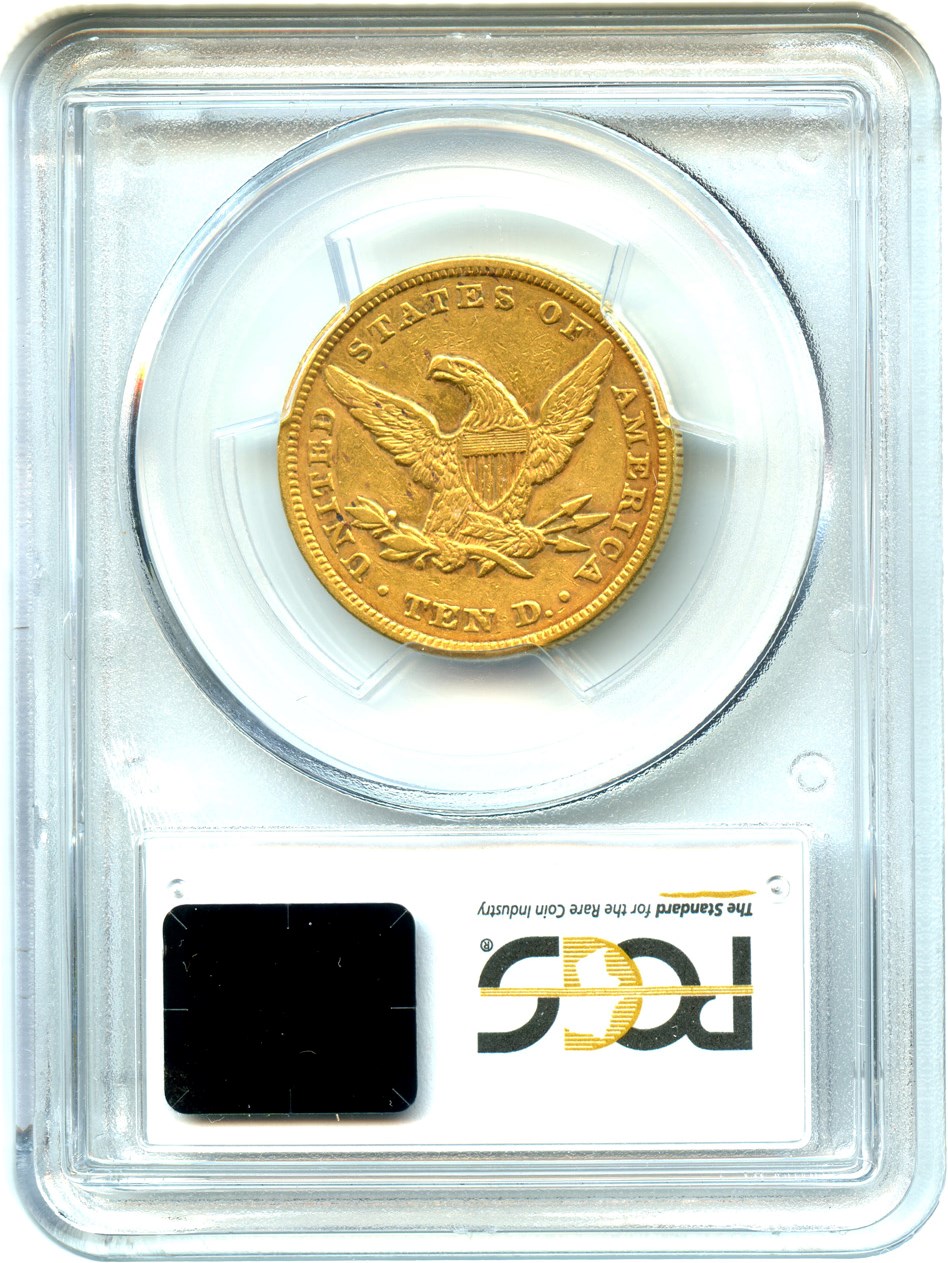 image for: 1857 $10 PCGS AU50