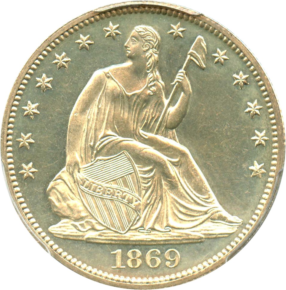 image for: 1869 50c PCGS Proof 62 CAM