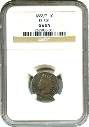 image for: 1888/7 1c NGC Good-6 BN (FS-301)