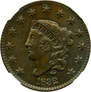 image for: 1832 1c NGC MS64 BN (Large Letters)