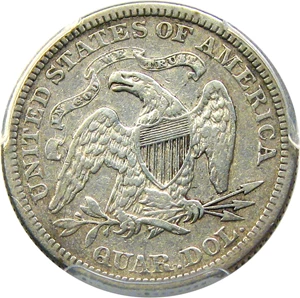 image for: 1873 25c PCGS VF30 (Closed 3) - DLRC Discount!
