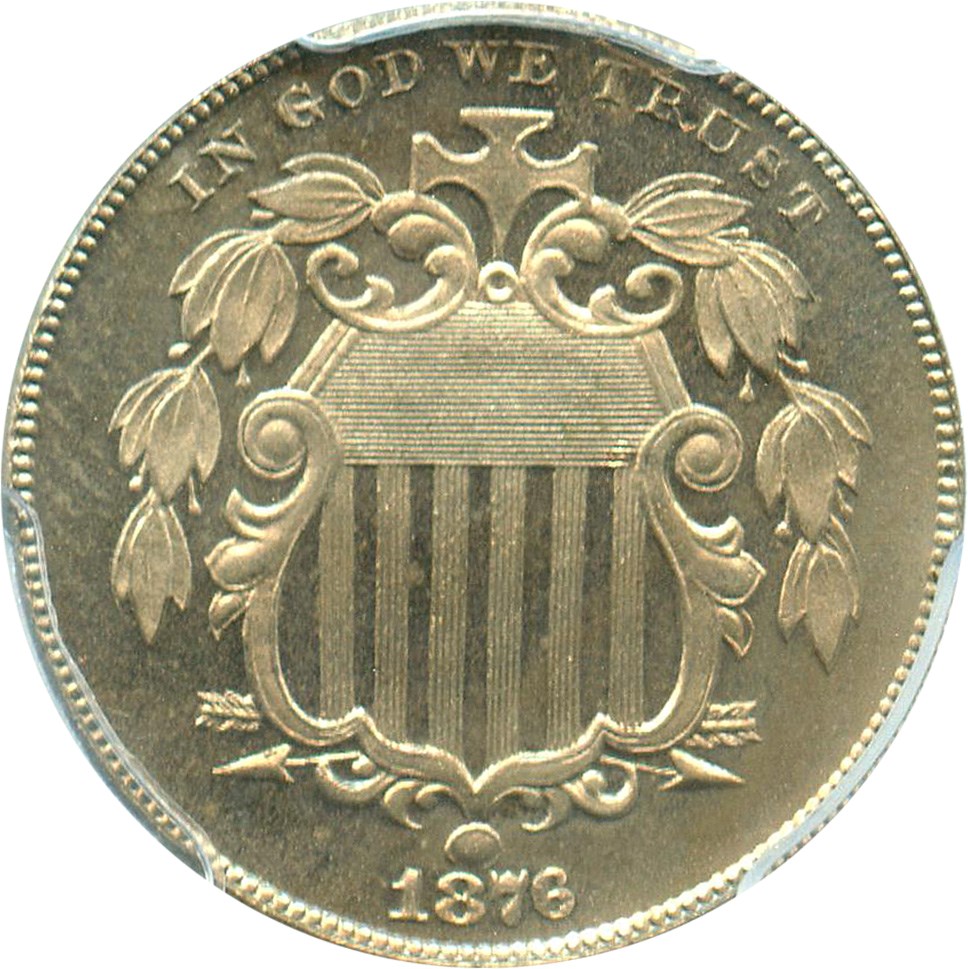 image for: 1876 5c PCGS Proof 65 CAM