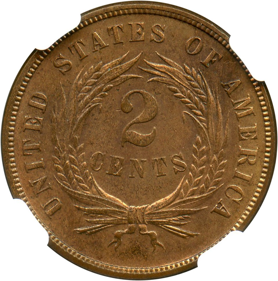 image for: 1870 2c NGC Proof 64 RB