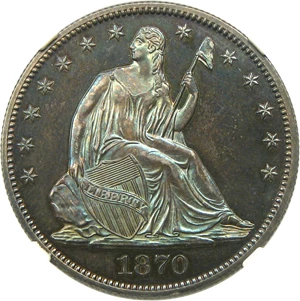 image for: 1870 50c NGC Proof 64