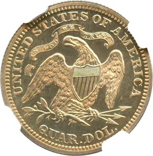 image for: 1870 25c NGC/CAC Proof 64 CAM