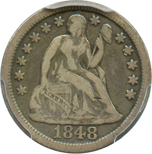 image for: 1848 10c PCGS F15