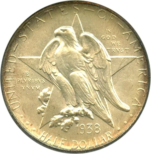 image for: 1938 Texas 50c NGC/CAC MS66