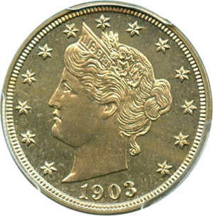 image for: 1903 5c PCGS/CAC Proof 65