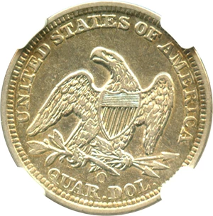 image for: 1859-O 25c NGC/CAC XF45