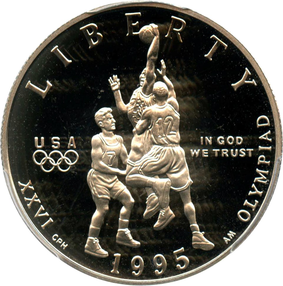 image for: 1995-S Basketball 50c PCGS Proof 69 DCAM