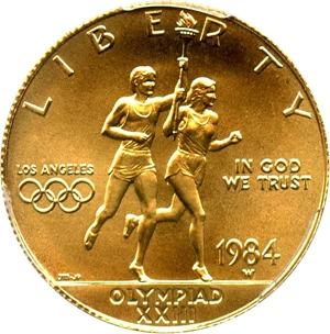 image for: 1984-W Olympic $10 PCGS MS69 - No Reserve!