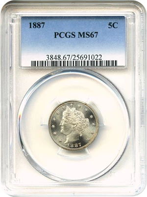 image for: 1887 5c PCGS MS67