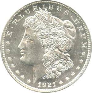 image for: 1921 Morgan $1 PCGS MS62 PL