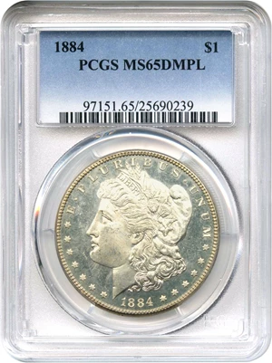 image for: 1884 $1 PCGS MS65 DMPL