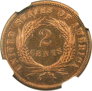 image for: 1869 2c NGC/CAC Proof 66 RB