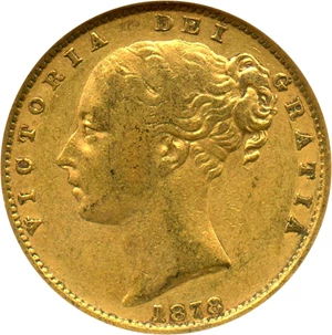 image for: Australia: 1878-S Gold Sovereign NGC XF40 (Shield Rev, KM-6) .2354oz Gold - No Reserve!