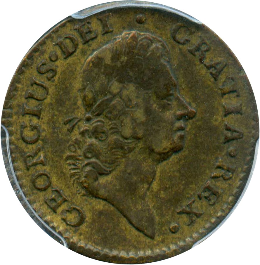 image for: 1722 Rosa Americana 1/2 P PCGS VF30 BN (UTILE)