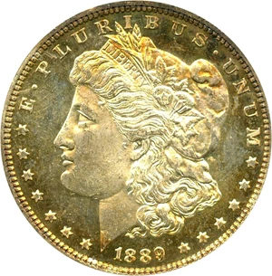 image for: 1889 $1 NGC/CAC MS64 DMPL