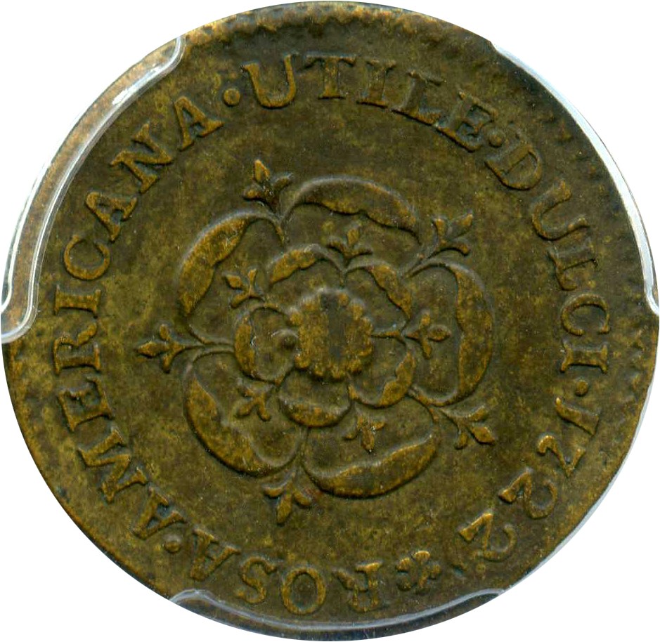 image for: 1722 Rosa Americana 1/2 P PCGS VF30 BN (UTILE)