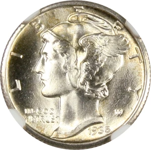 image for: 1935-S 10c NGC MS67 FB