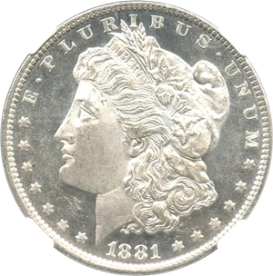 image for: 1881-O $1 NGC/CAC MS63 PL