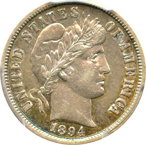 image for: 1894-O 10c PCGS XF45