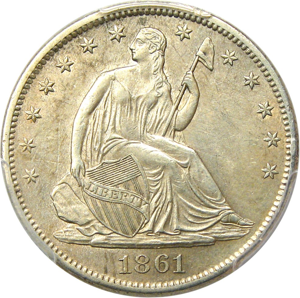 image for: 1861-S 50c PCGS AU58