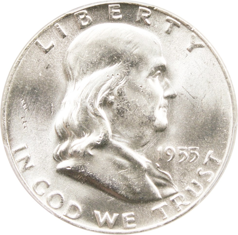 image for: 1955 50c PCGS MS64 (Bugs Bunny Clashed Dies, FS-401)