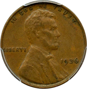 image for: 1936 1c PCGS/CAC XF45 (Doubled Die Obverse, Type 1)