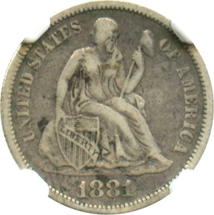 image for: 1881 10c NGC VF20