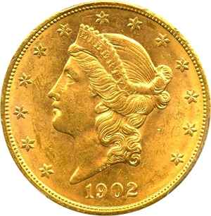 image for: 1902-S $20 PCGS MS62 - No Reserve!