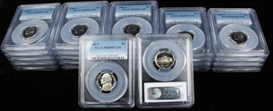 image for: Investor Lot of 1986-S 5c: All PCGS Proof 69 DCAM (25 Coins) - No Reserve!