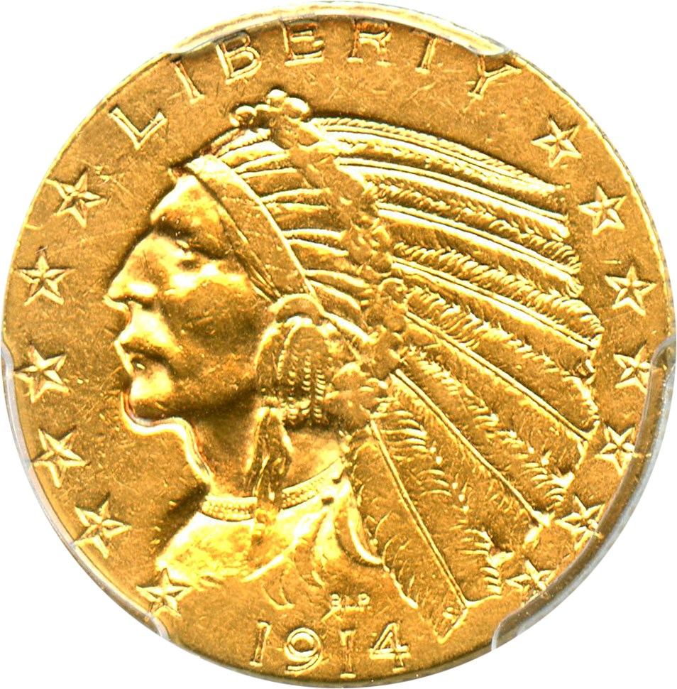 image for: 1914-S $5 PCGS AU53