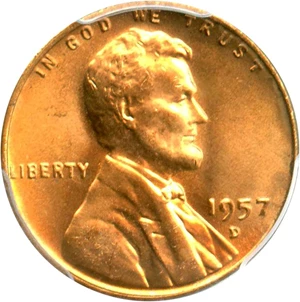 image for: 1957-D 1c PCGS MS67 RD - No Reserve!