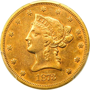image for: 1873-S $10 PCGS/CAC XF45