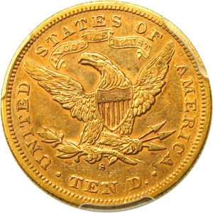 image for: 1873-S $10 PCGS/CAC XF45