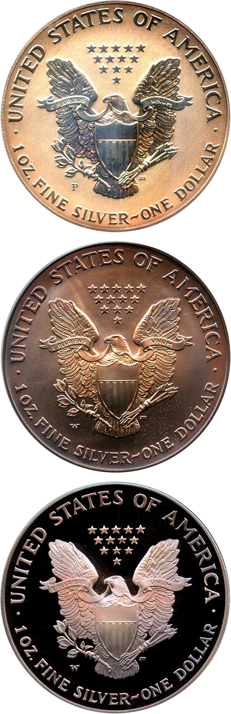 image for: 2006 Silver Eagle Set: All PCGS MS67/68 DCAM (3 Coins) - No Reserve!