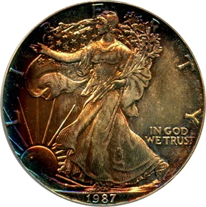 image for: 1987 Silver Eagle $1 PCGS MS68 - No Reserve!