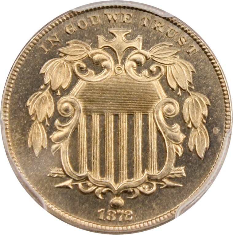 image for: 1872 5c PCGS Proof 66 CAM