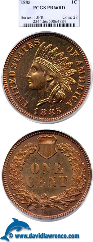 image for: 1885 1c PCGS Proof 66 RD