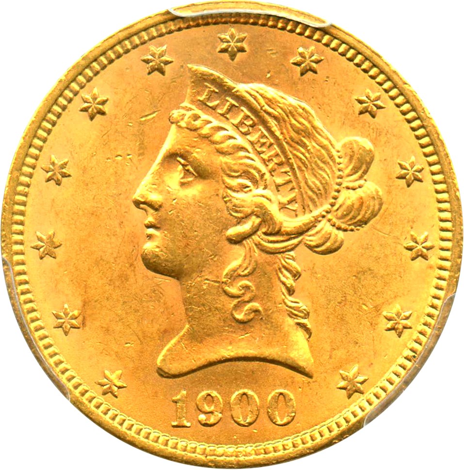 image for: 1900 $10 PCGS/CAC MS63