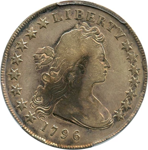 image for: 1796 $1 PCGS VG-8 (Small Date, Small Letters)