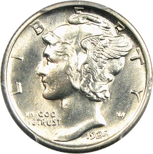 image for: 1924-S 10c PCGS MS64 FB