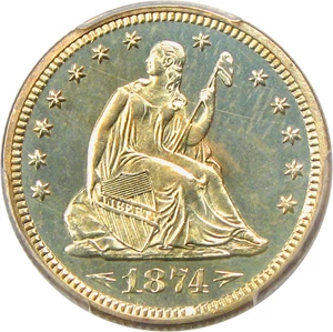 image for: 1874 25c PCGS Proof 63 (Arrows)