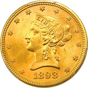 image for: 1898 $10 PCGS MS64
