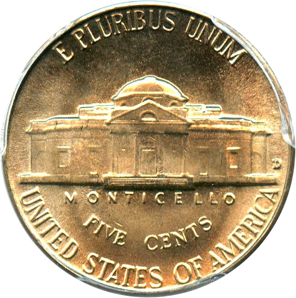 image for: 1948-D 5c PCGS MS65