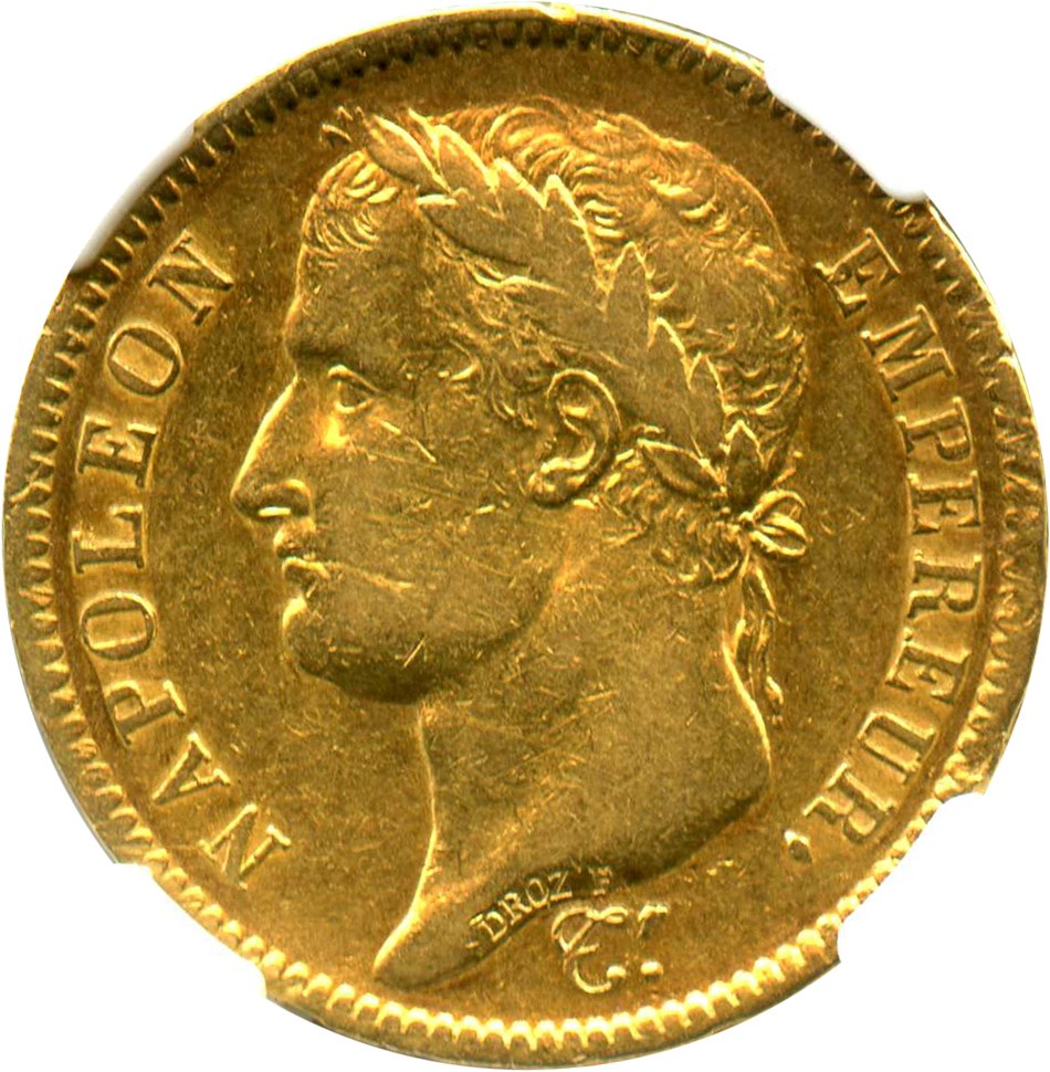 image for: France: 1811-A 40 Fr NGC XF45 (KM-696.1) 0.3734 oz Gold