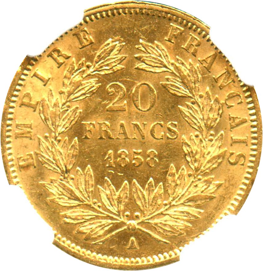 1858-A     20 Fr MS ( KM-781.1) thumbnail 2