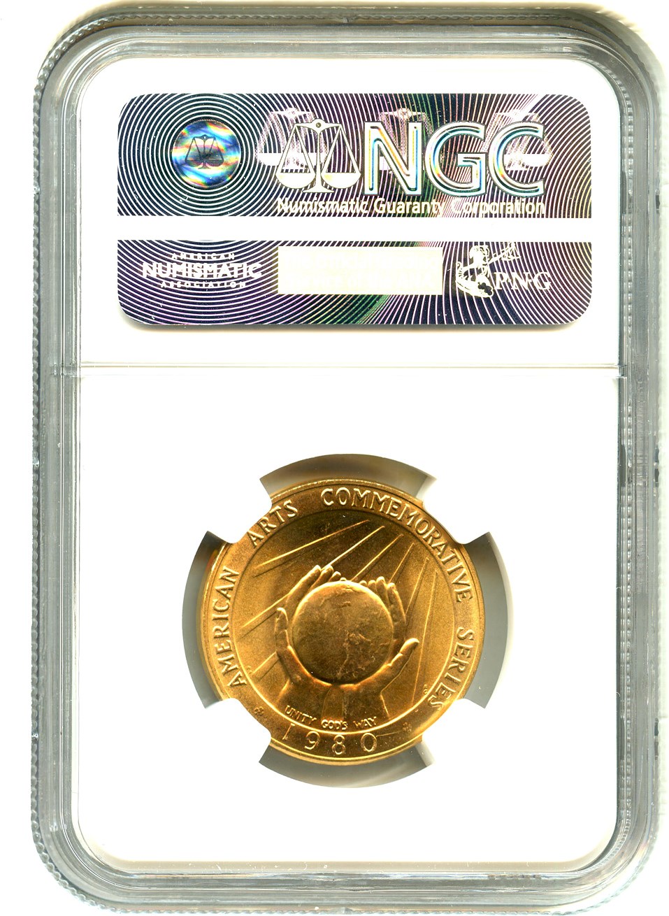 image for: 1980 Medal Marian Anderson 1/2 oz NGC MS64 (Gold)